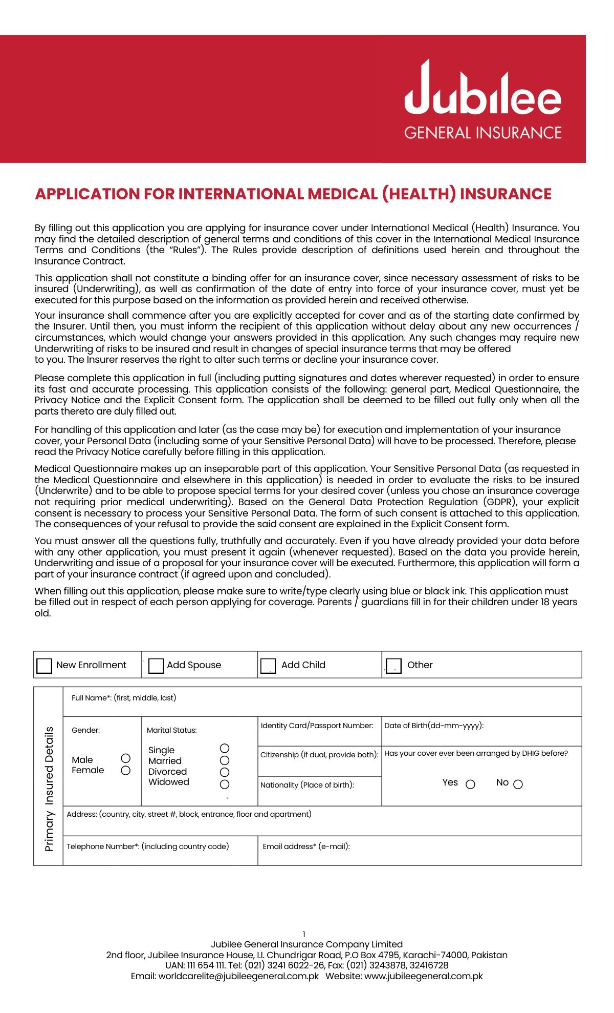 Jubilee General Insurance page 7 of 8 Jubilee General Insurance page 7 of 8